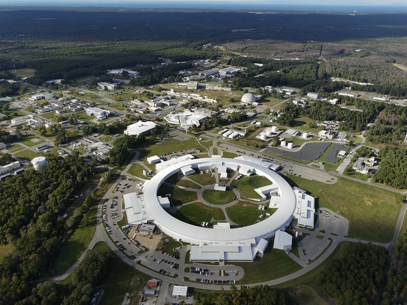Aerial view of Brookhaven National Laboratory, taken October 26, 2023. (Kevin P. Coughlin / Brookhaven National Laboratory).